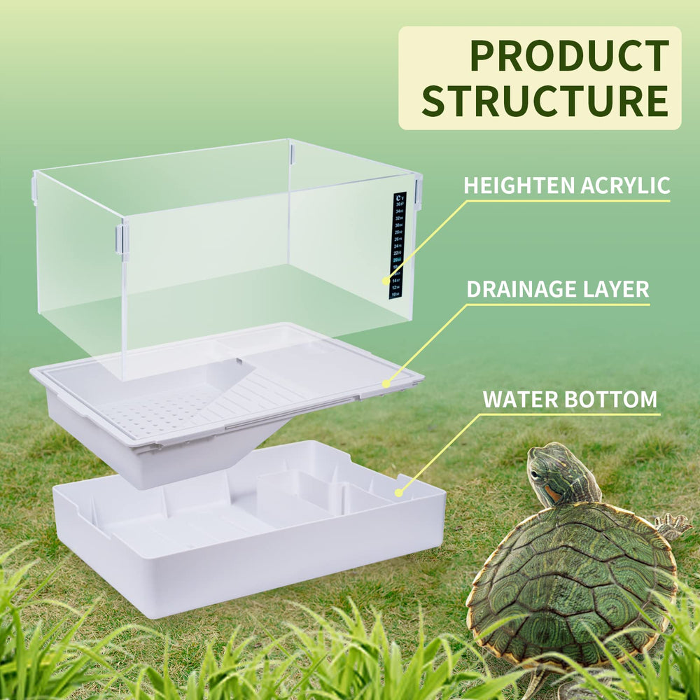 Betazooer tanque tortuga: espacio de nado amplio para ejercicio acuático.