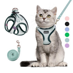 Betmaypet arnés-gato para paseo con luz reflectante para seguridad diurna