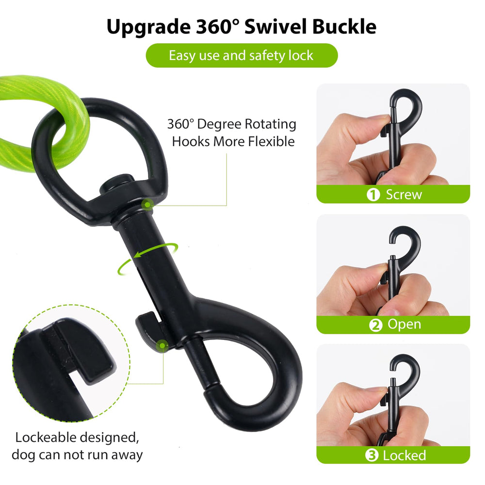 Betmaypet cuerda de 20 ft para perro verde, espacio seguro al aire libre