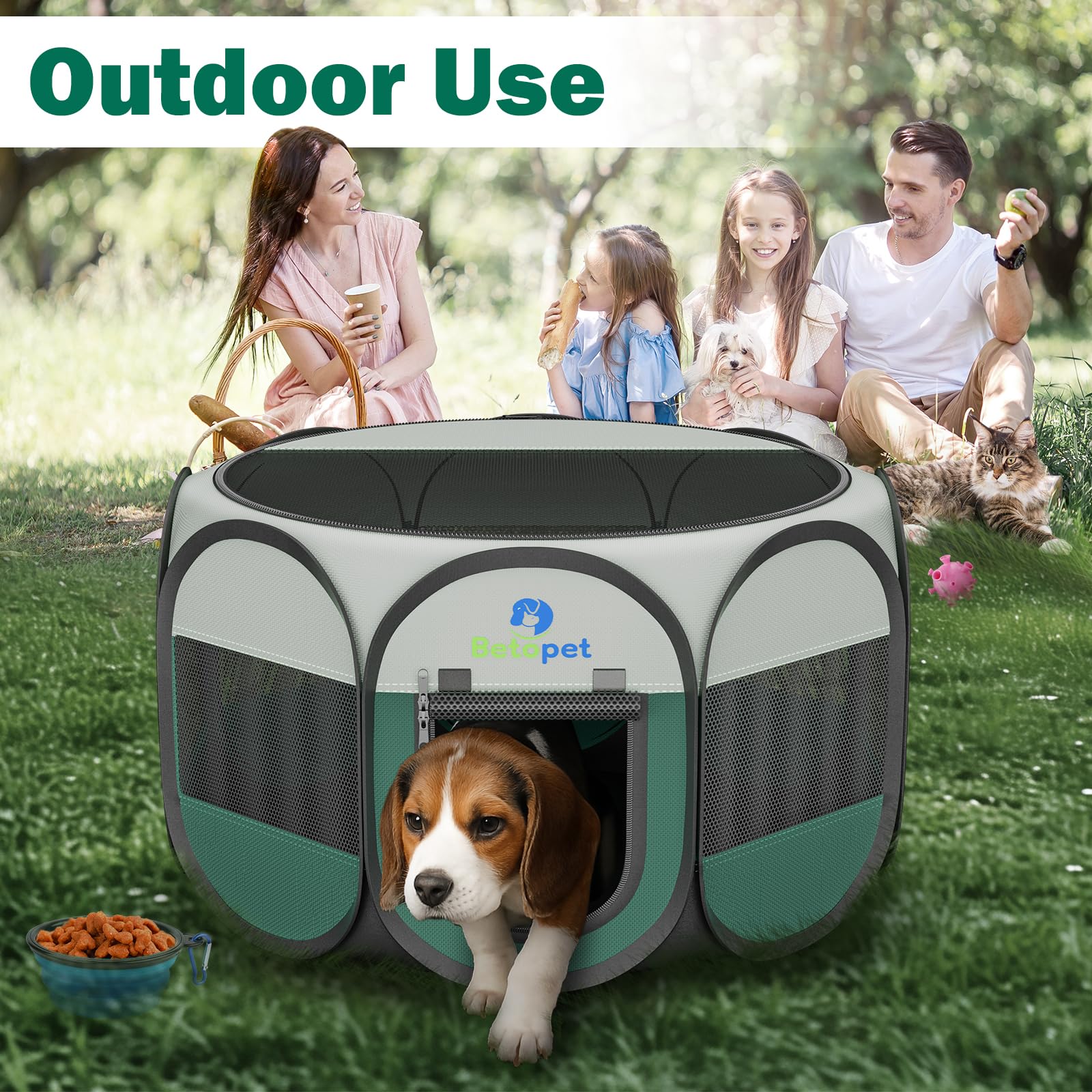 BETOPET Playpen estructura duradera para uso diario en casa y viaje.
