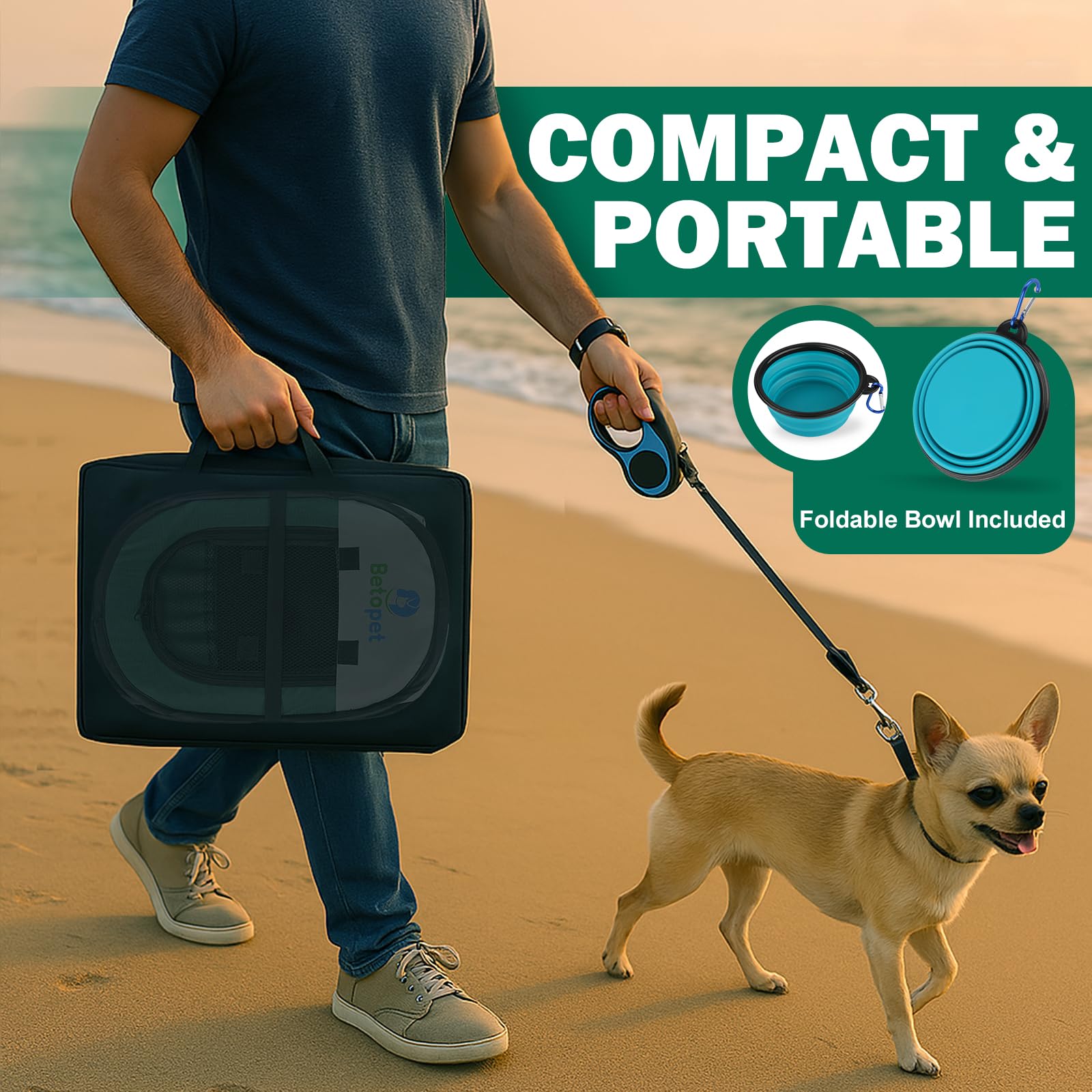 BETOPET Playpen, limpieza fácil para mantener higiene rápida