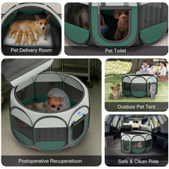 Betopet Corral de juego techo de malla removible para ventilación y sombra al aire libre.