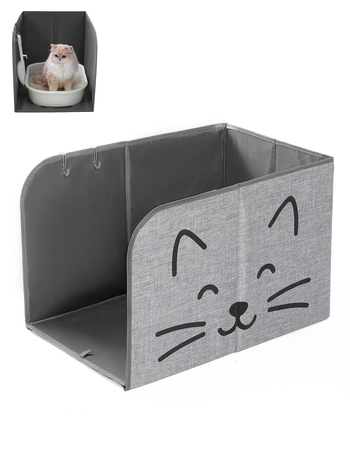 Beveetio caja de arena impermeable, vista frontal, protege contra salpicaduras.