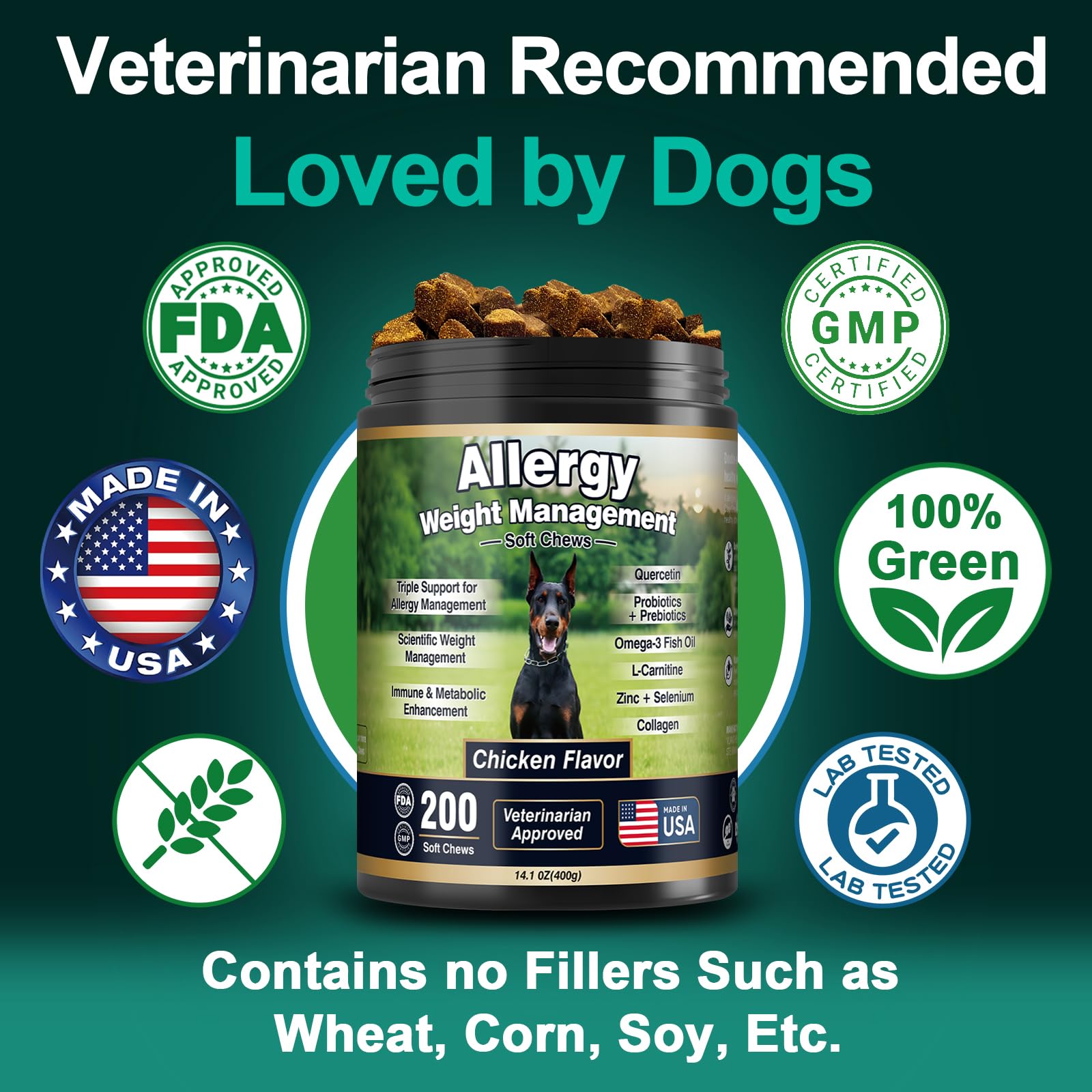 BFDEREN: equilibrio inmunológico para perros, apoyo natural.