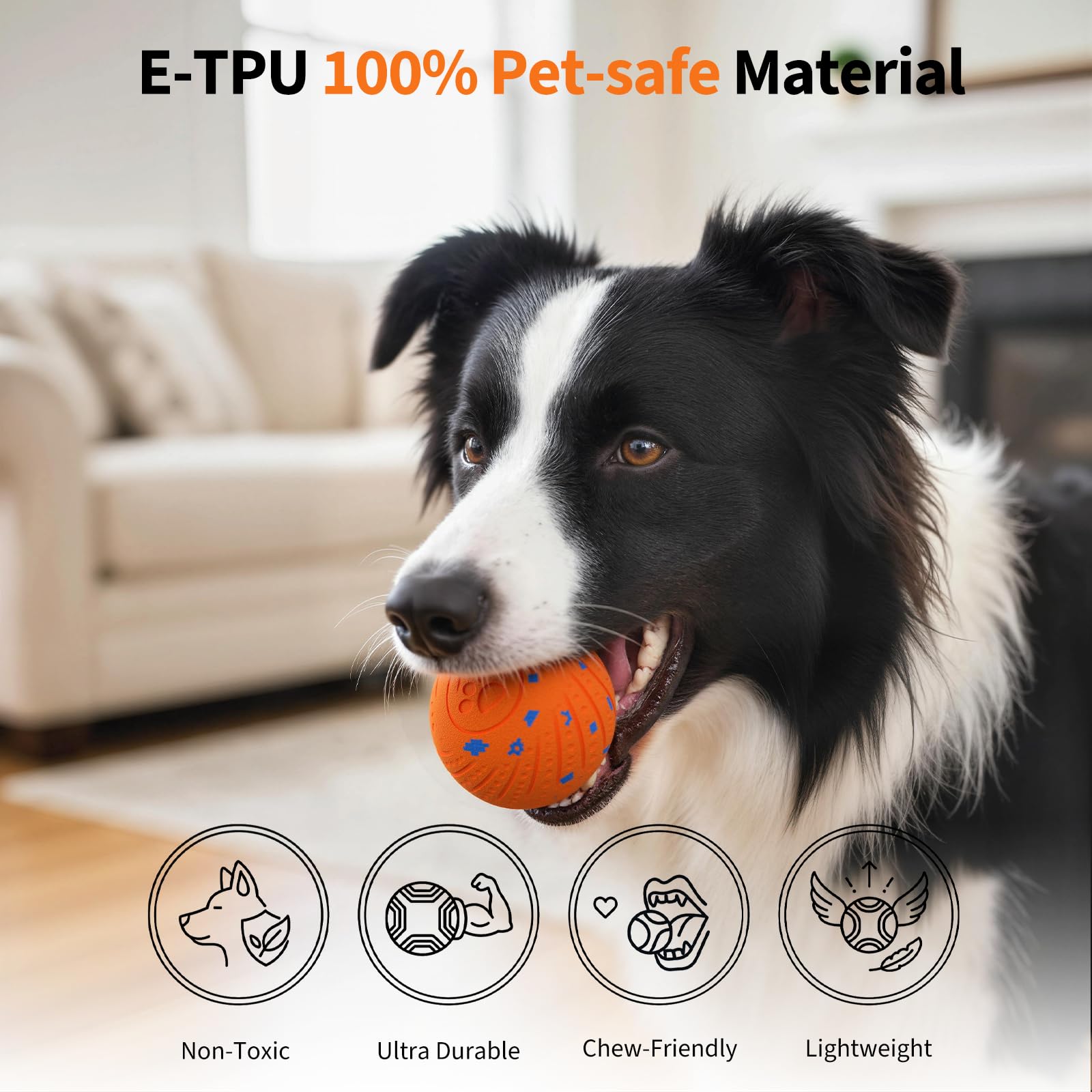 BFFWOW bola interactiva en modo suave para perros tímidos.