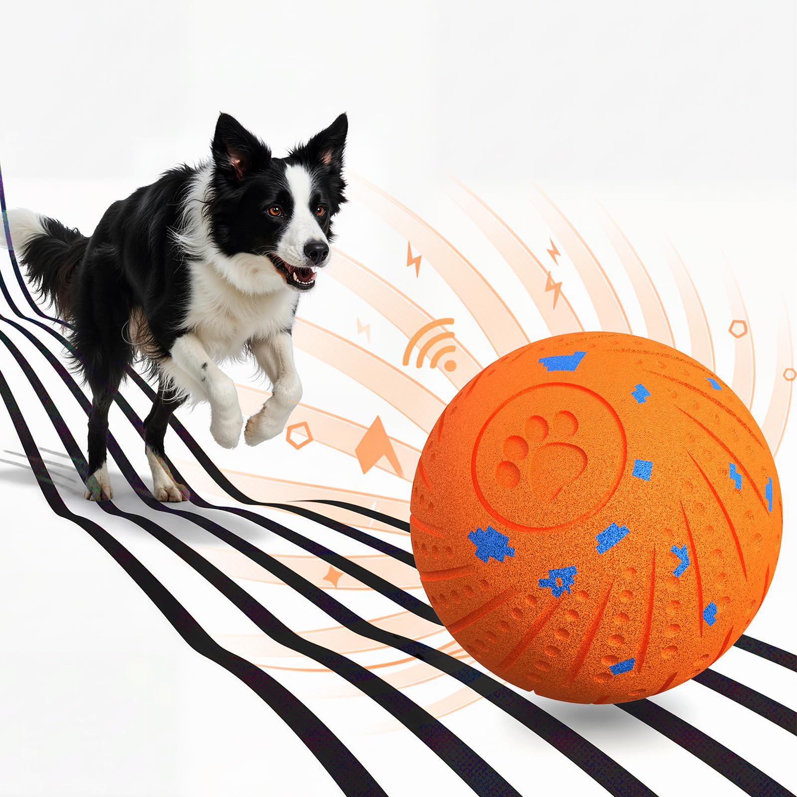 BFFWOW bola interactiva para perros medianos y grandes, estimula mente y cuerpo.