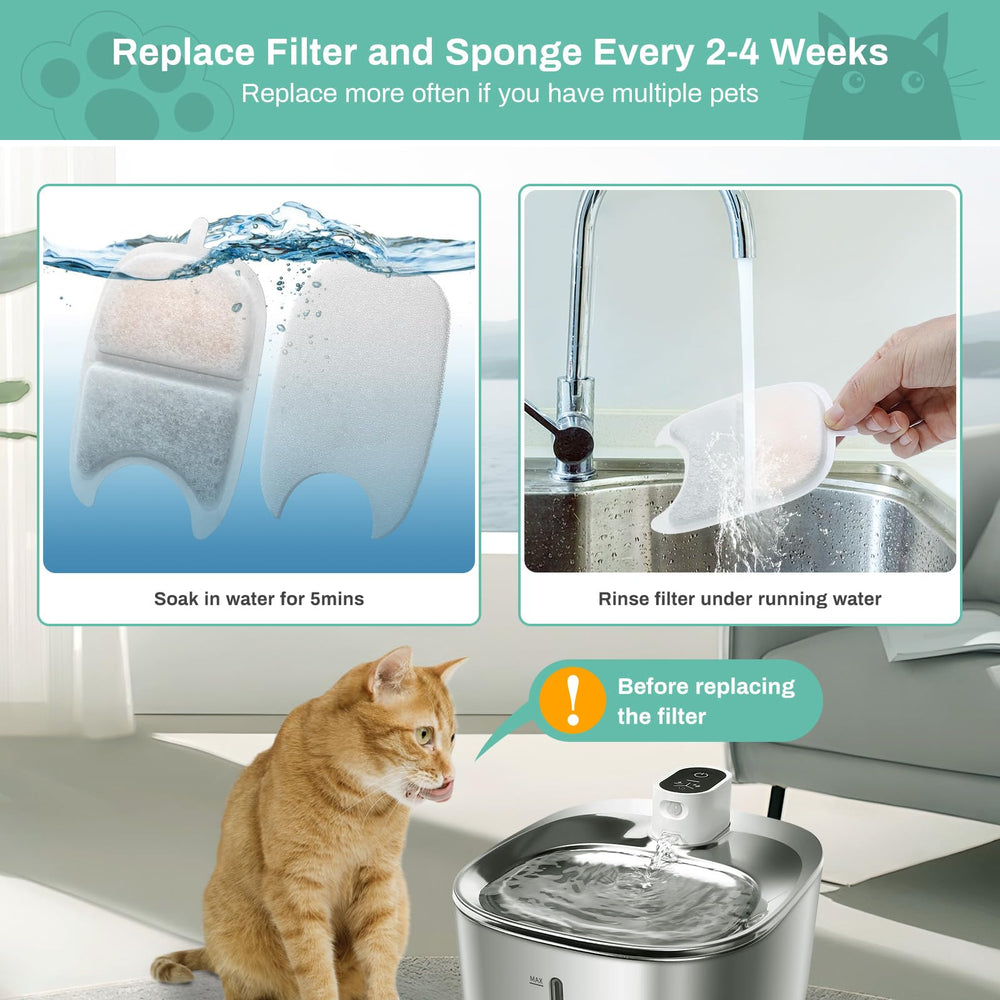 Capacidad de 4 litros para una fuente estable de agua.