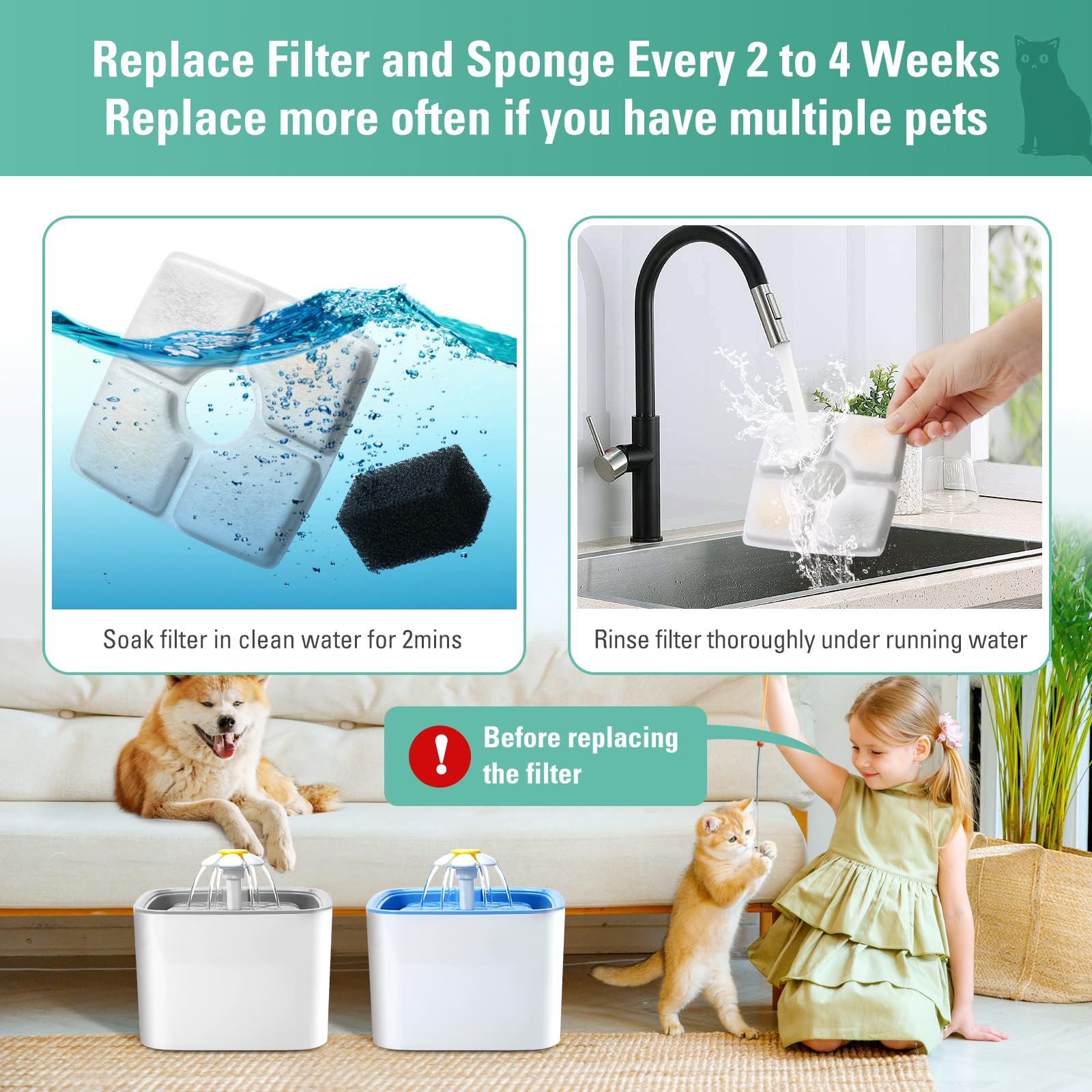 Compatibilidad 84oz 2,5L para fuente automática BFLICROY