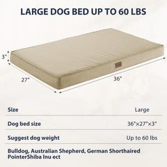 Dimensiones 36x27 pulgadas de la cama para perros grandes.