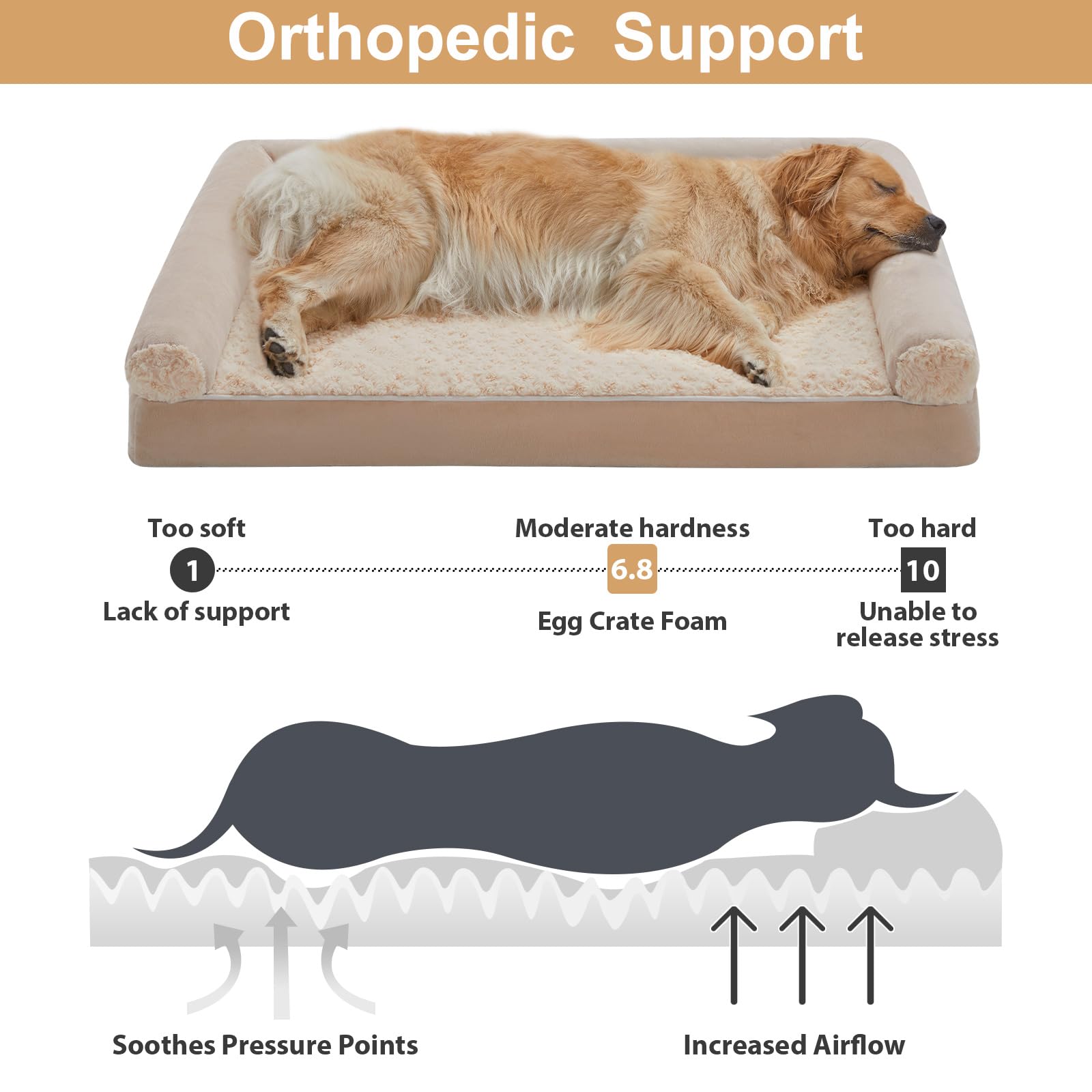 Funda lavable para cama de perro grande de BFPETHOME para limpieza fácil.