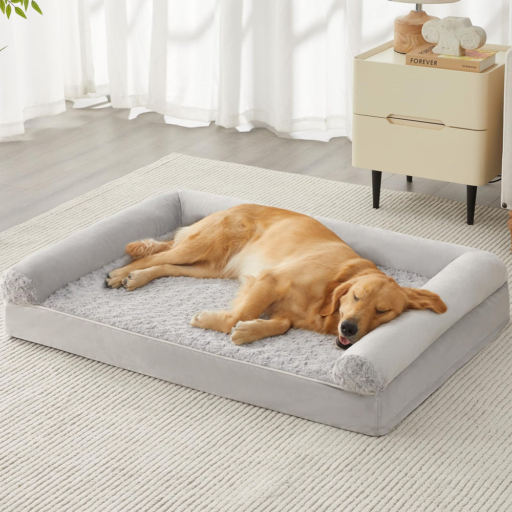 Cama para perros grandes de BFPETHOME vista general, ideal para descanso nocturno cómodo.