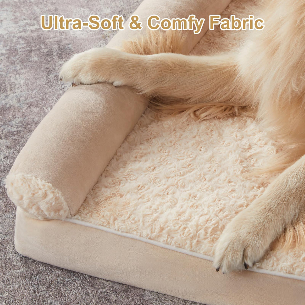 Interior impermeable de BFPETHOME protege la espuma y mantiene la cama seca.