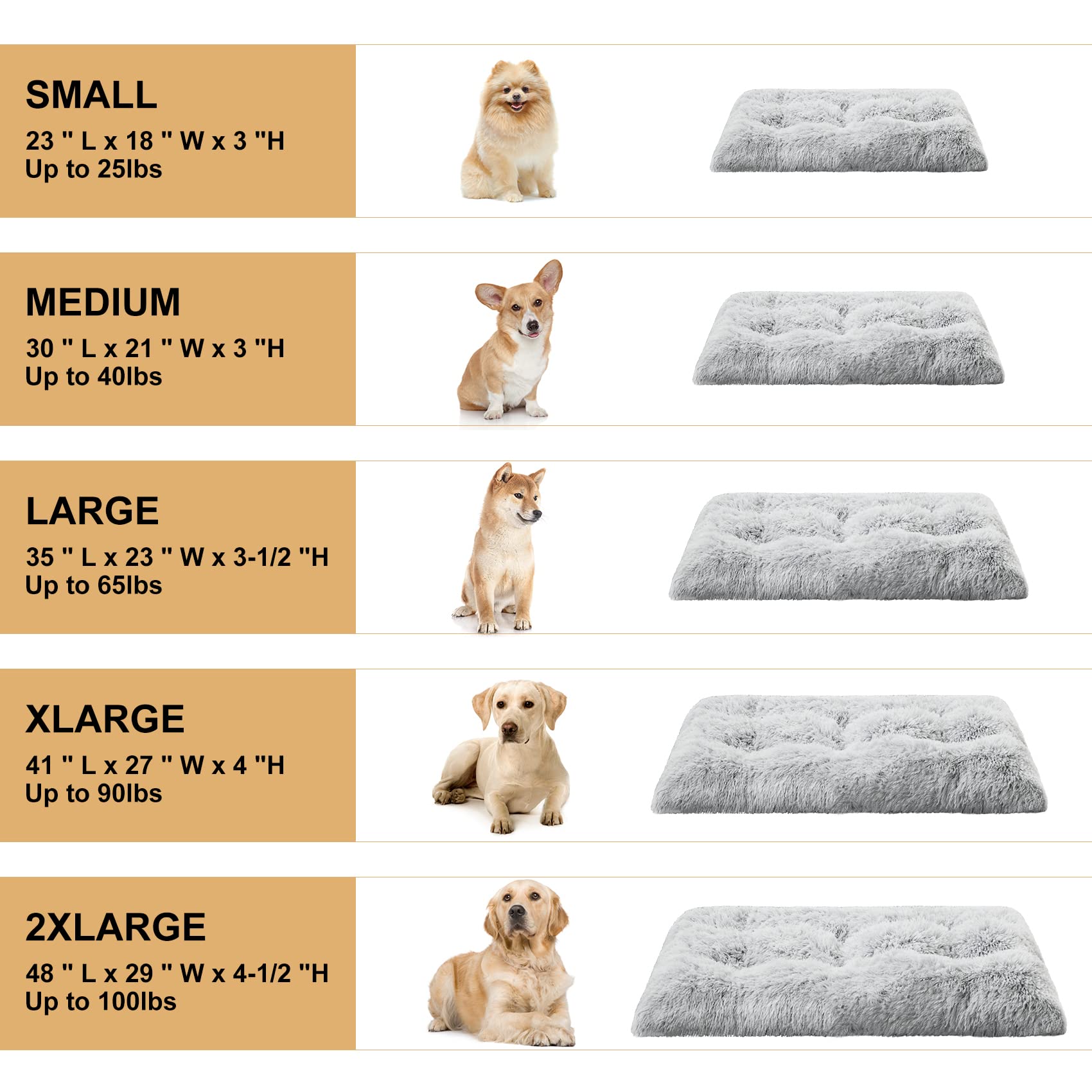 Cama para jaula de perro grande de BFPETHOME con confort