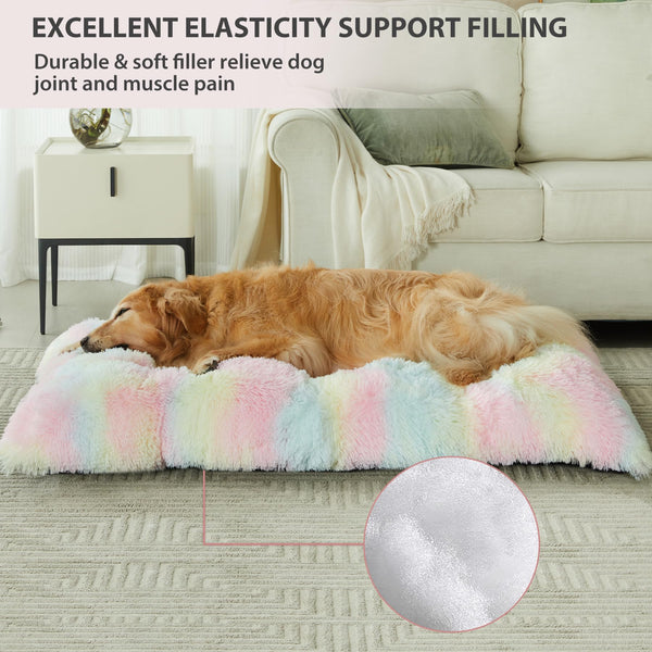 Cama BFPETHOME con acabado peluche, ideal para sesiones de descanso cálido.