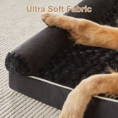 Borde acolchado de la cama BFPETHOME con almohadas laterales para mayor contención.
