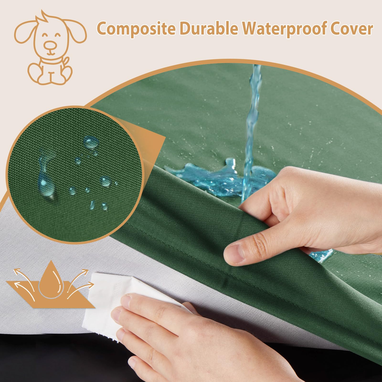 BFPETHOME funda impermeable y removible facilita limpieza tras paseos y lloviznas.