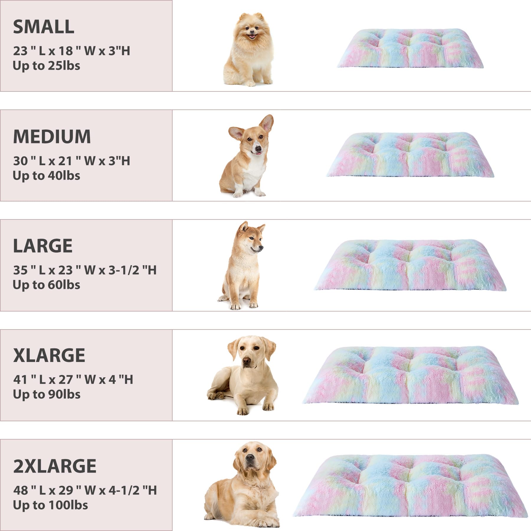 BFPETHOME diseño rectangular para perros grandes y medianos.
