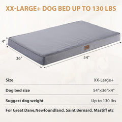 Cama extra grande 54x36 para perros grandes, con espacio para estirarse.