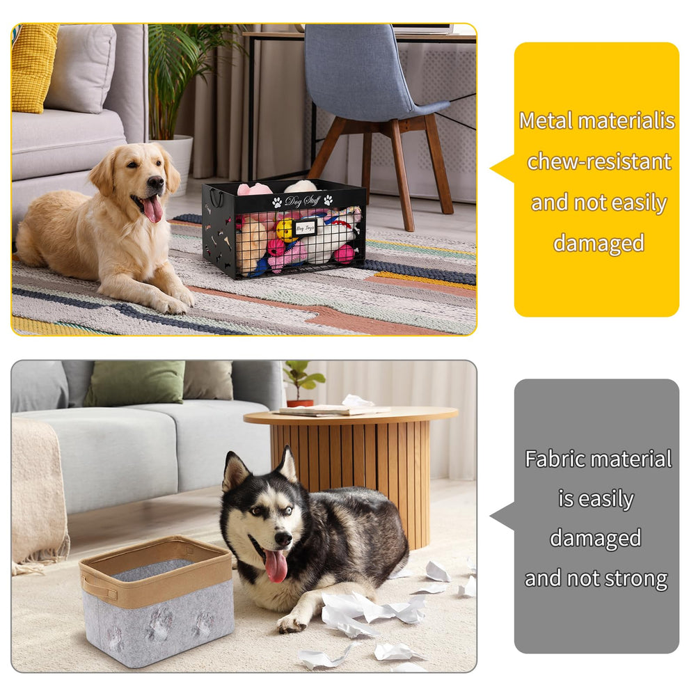Caja de juguetes multifuncional Bfttlity para perros, manteniendo el salón ordenado.