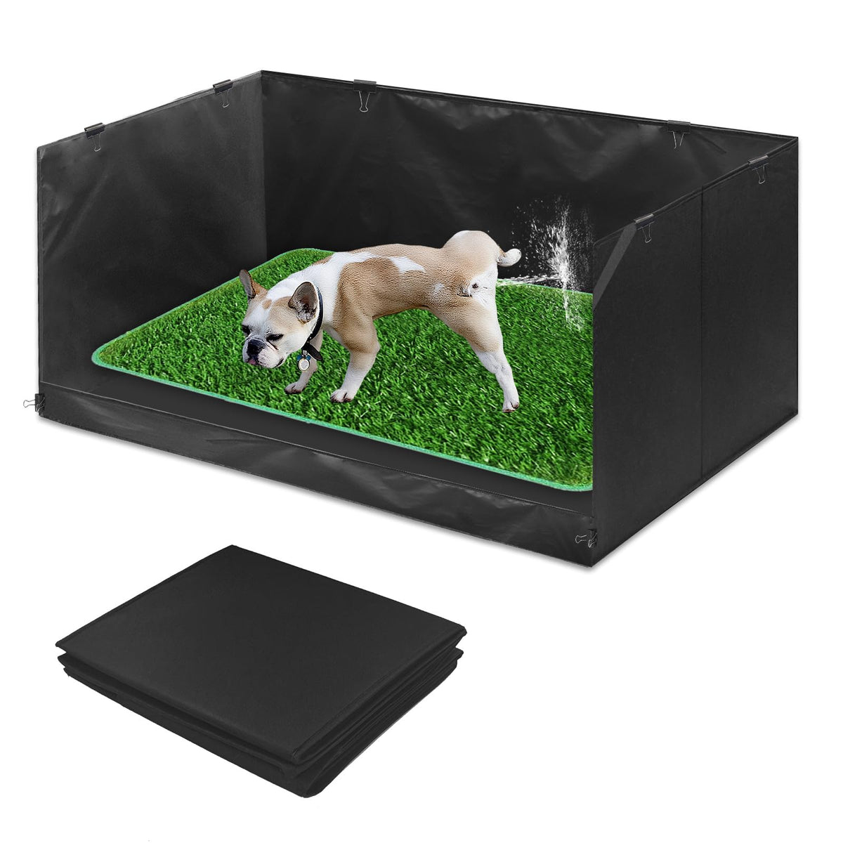 Bhyhok bandeja para perros con bordes altos protege el espacio interior.