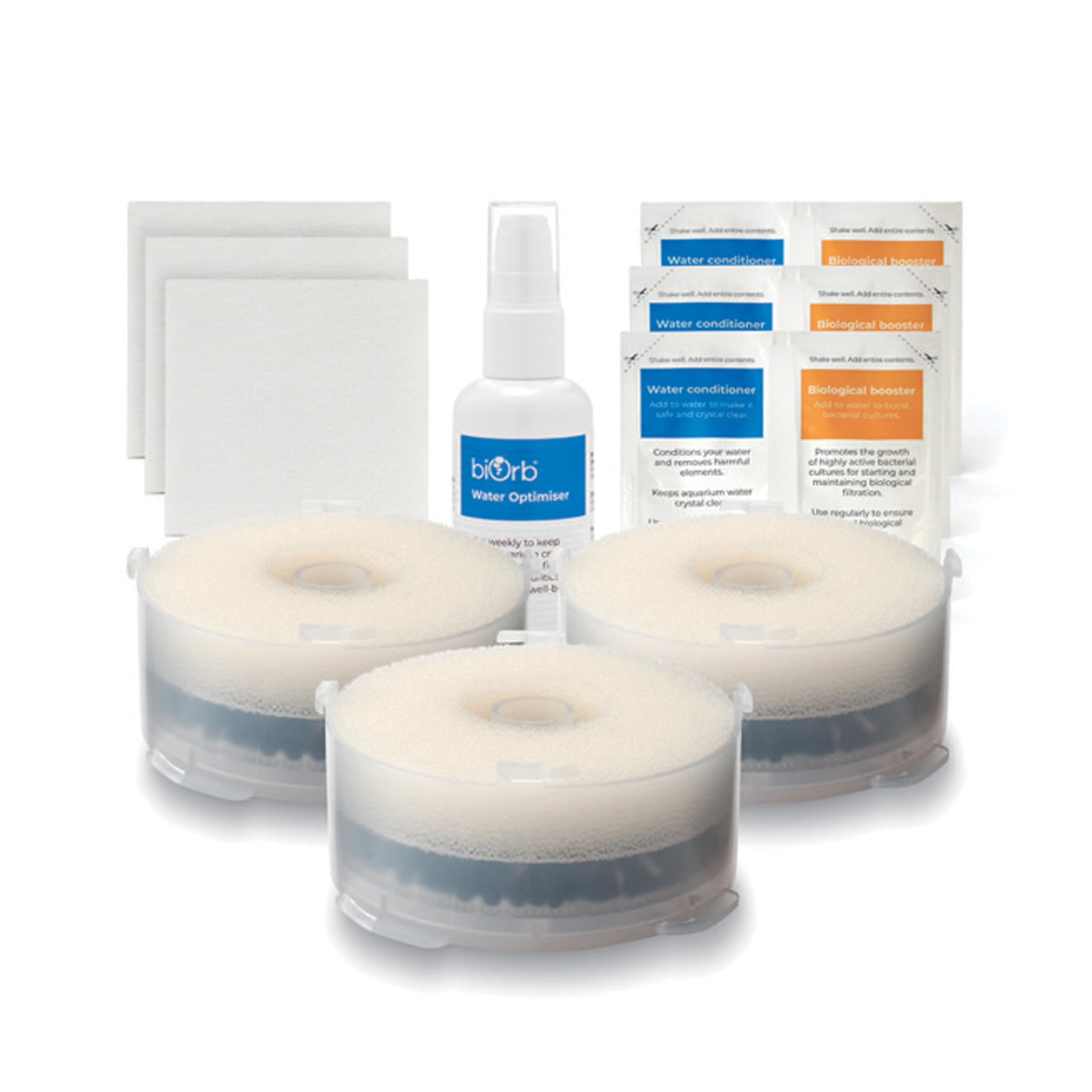 BiOrb kit de servicio 3x, solución todo en uno para el mantenimiento del acuario.