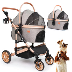 Bicystar paseador para mascotas con ruedas de caucho, rodaje suave en exteriores