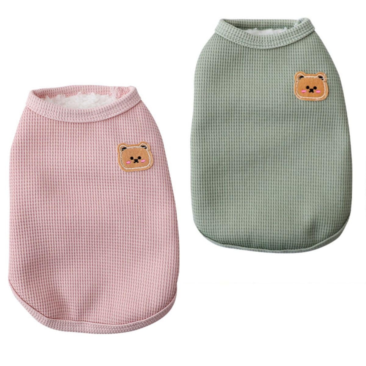 Camiseta de felpa cálida BIECWIAY para perro, tacto suave y cómodo para paseos.