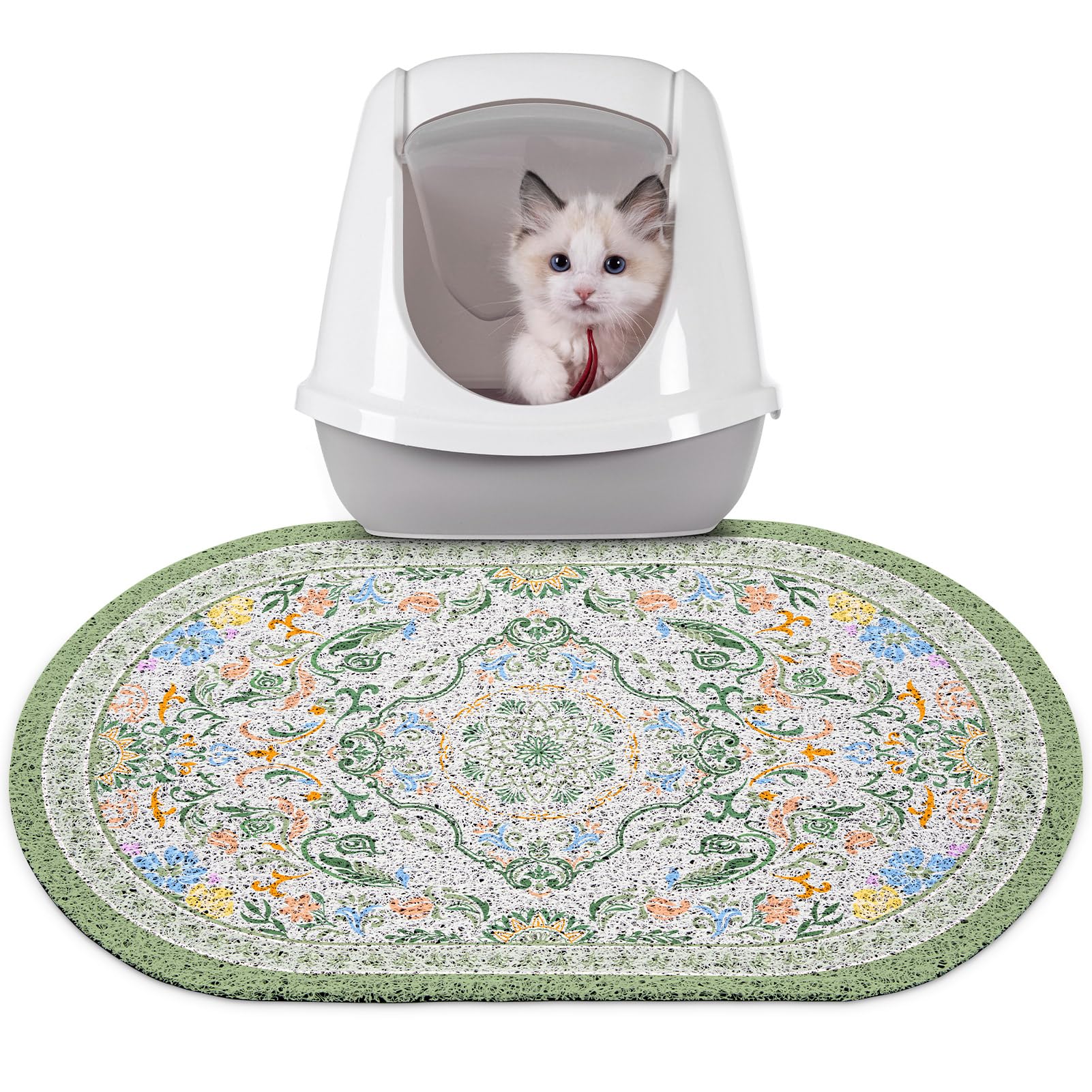 Bienbee alfombra-arena-gato-24x15: recoge la arena y protege el suelo.