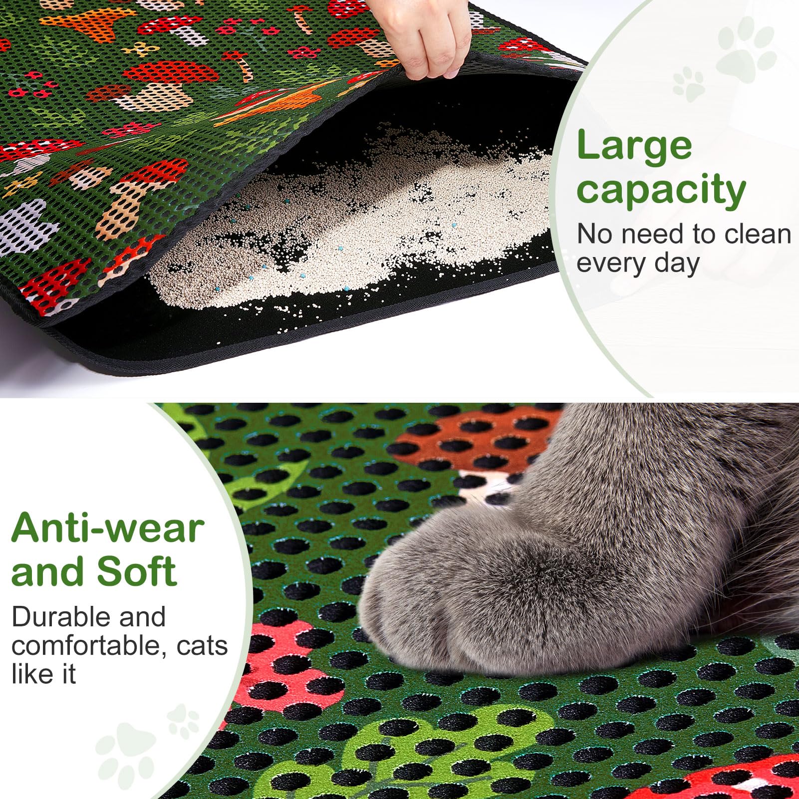 Bienbee alfombrilla para gato fácil de limpiar tras su uso.