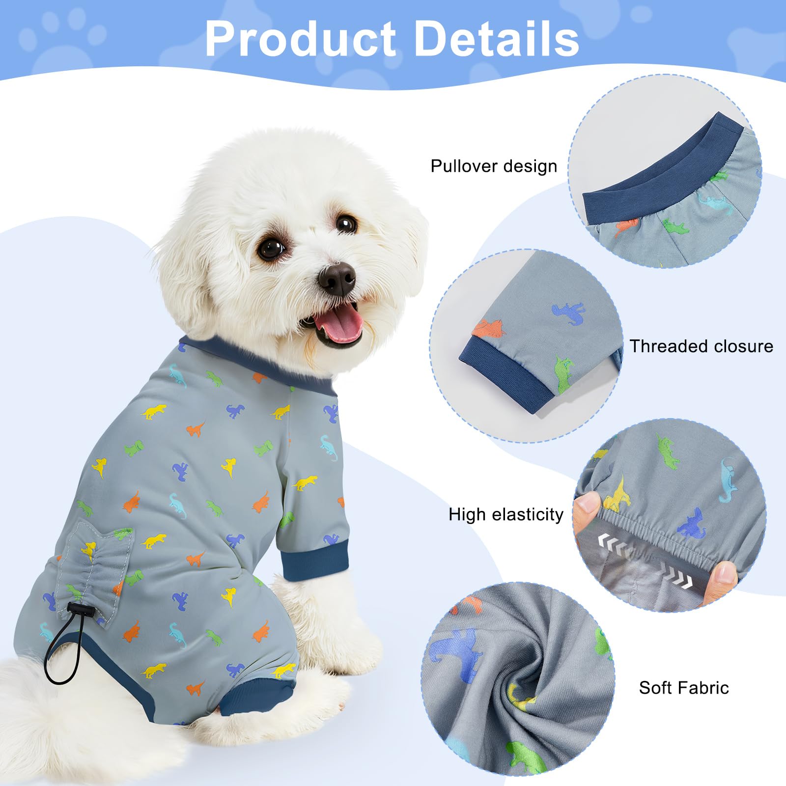 Pijama Bienbee con cordón en espalda, ajuste fácil para varios largos de lomo