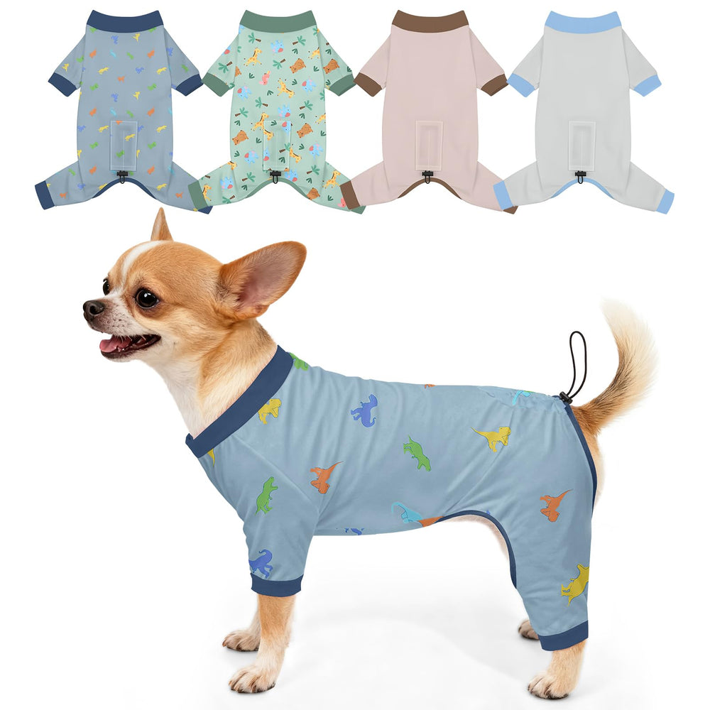 Pijama Bienbee para perro con dinosaurios, cómodo y perfecto para paseos