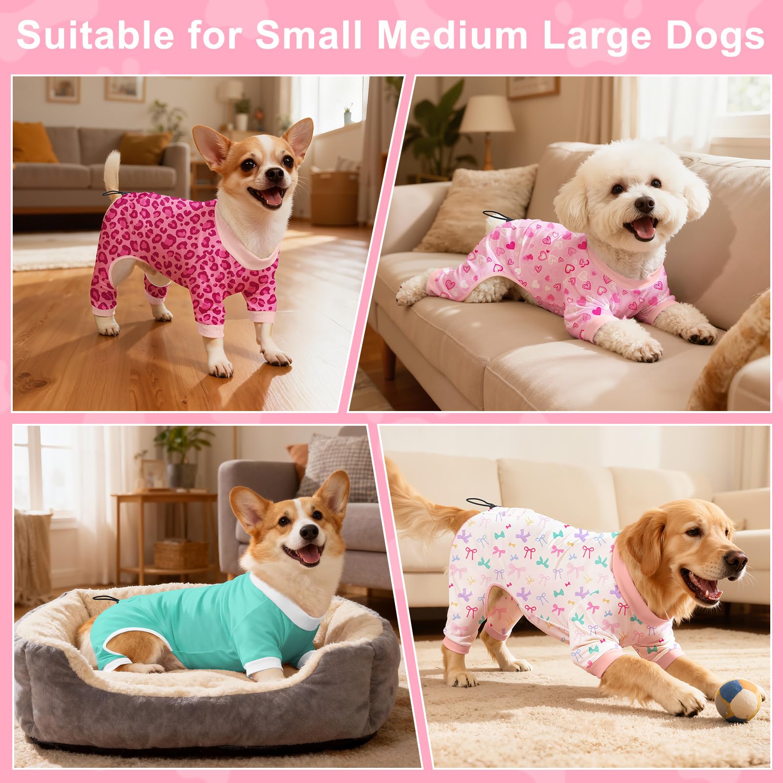 Bienbee pijamas para perros azul verdoso, transpirable y suave para uso diario