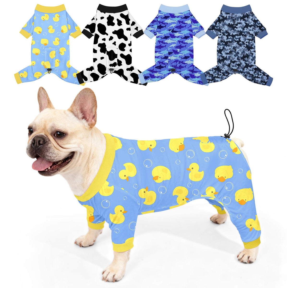 Bienbee pijamas para perros, conjunto de 4 piezas, cómodo para dormir y jugar.