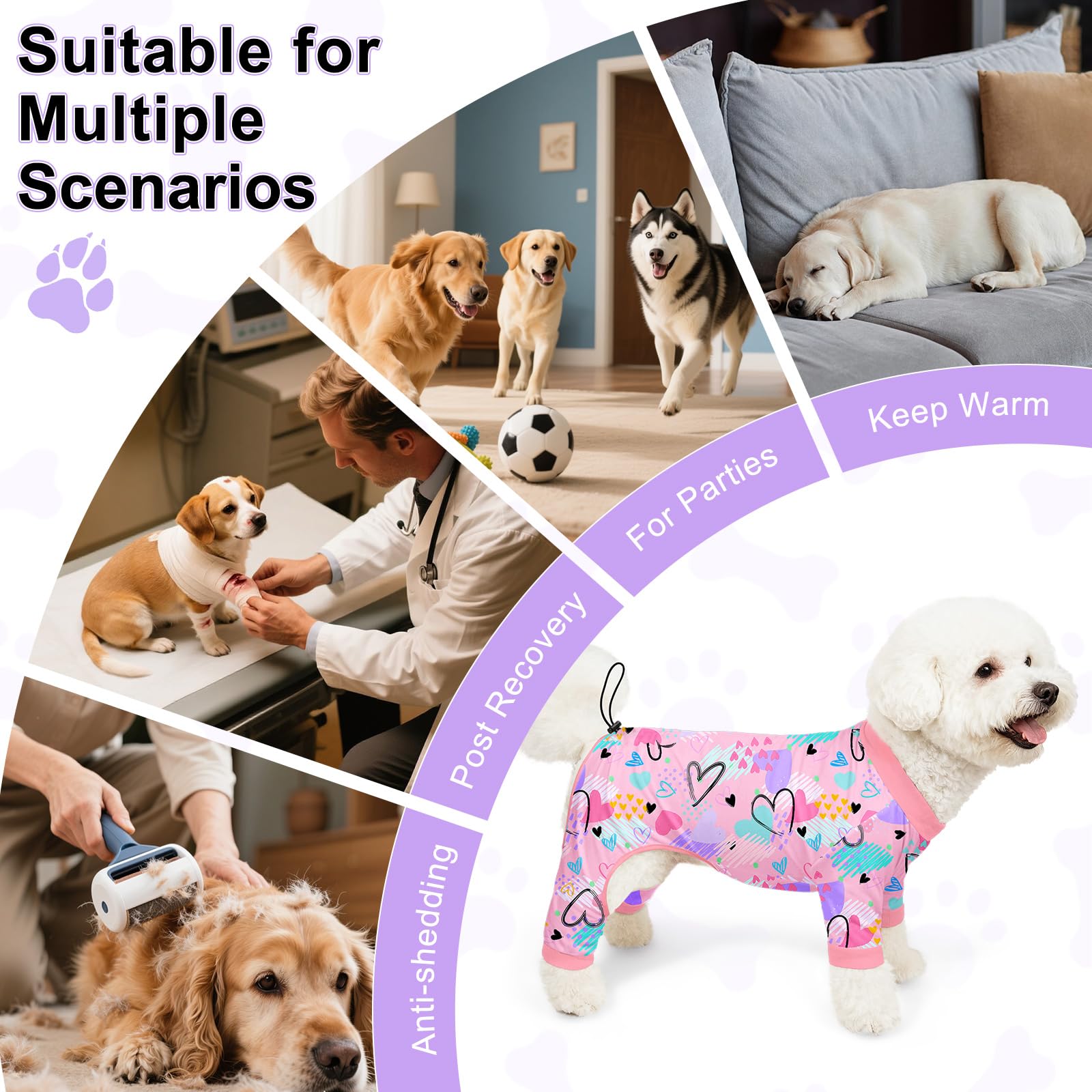 Bienbee pijamas perro estampados divertidos para juego y descanso