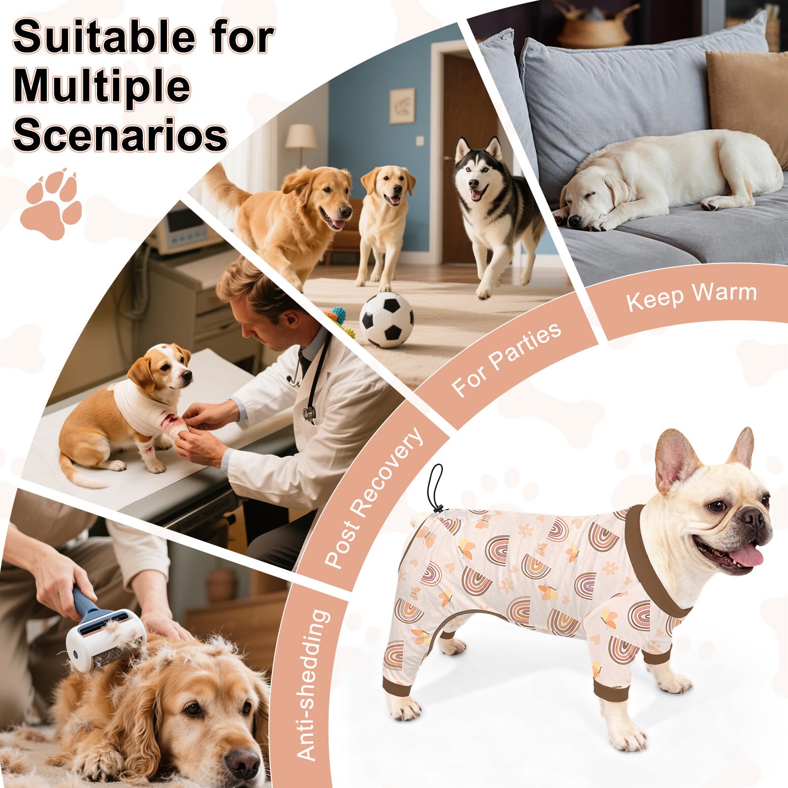 Bienbee pijamas para perro lavado fácil, aptas para lavadora