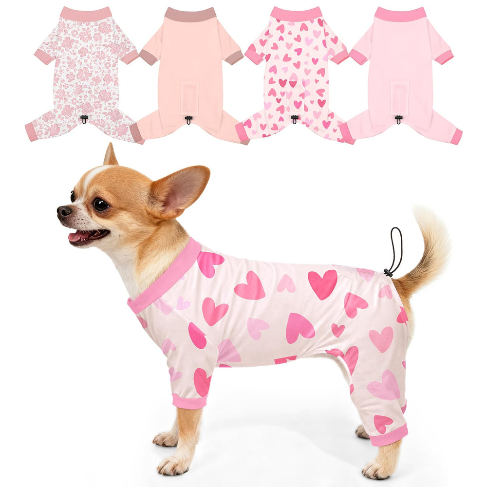 Bienbee pijamas para perros con patrones brillantes para paseos y fotos.