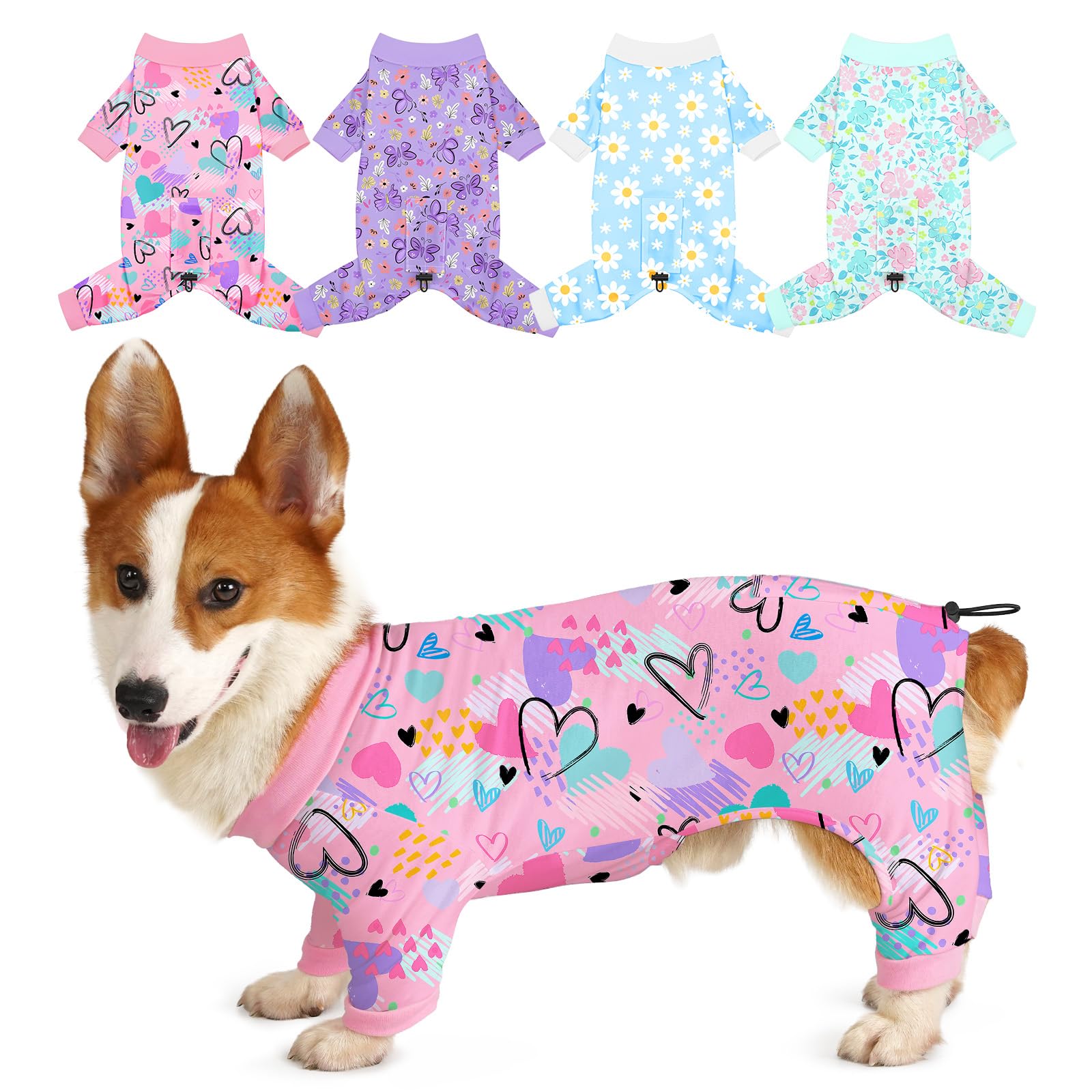 Bienbee pijamas para perros con patrón mariposa, cómodo y transpirable