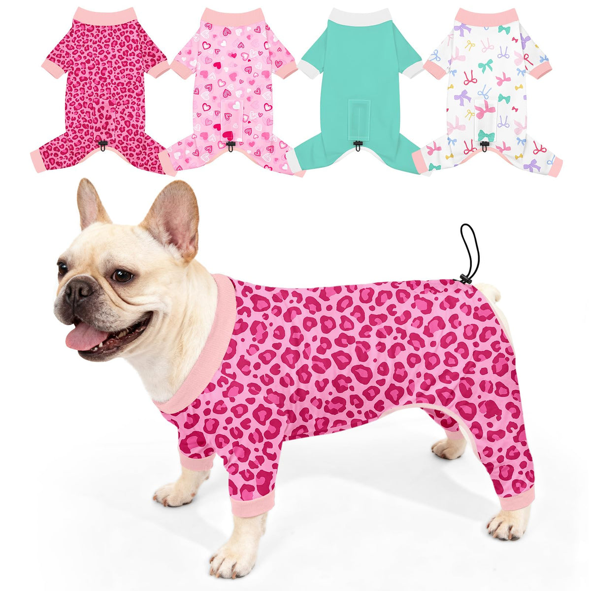 Bienbee pijamas para perros con leopardo, cómodo para dormir y jugar.