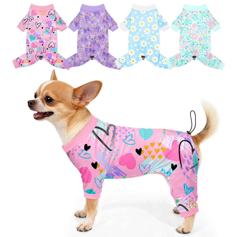 Bienbee pijamas para perros con patrones divertidos, ideales para sesiones de fotos.