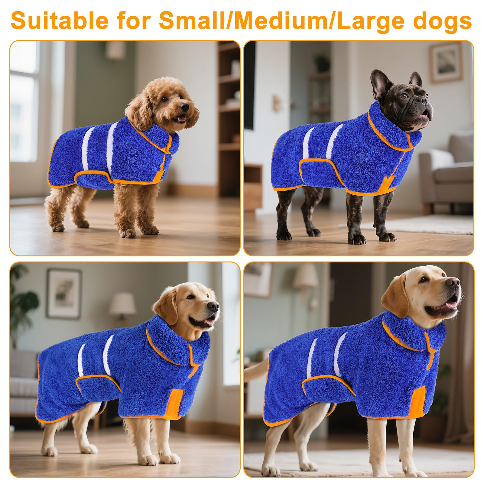 Tallas diferentes de Bienbee para perros de distintas medidas.