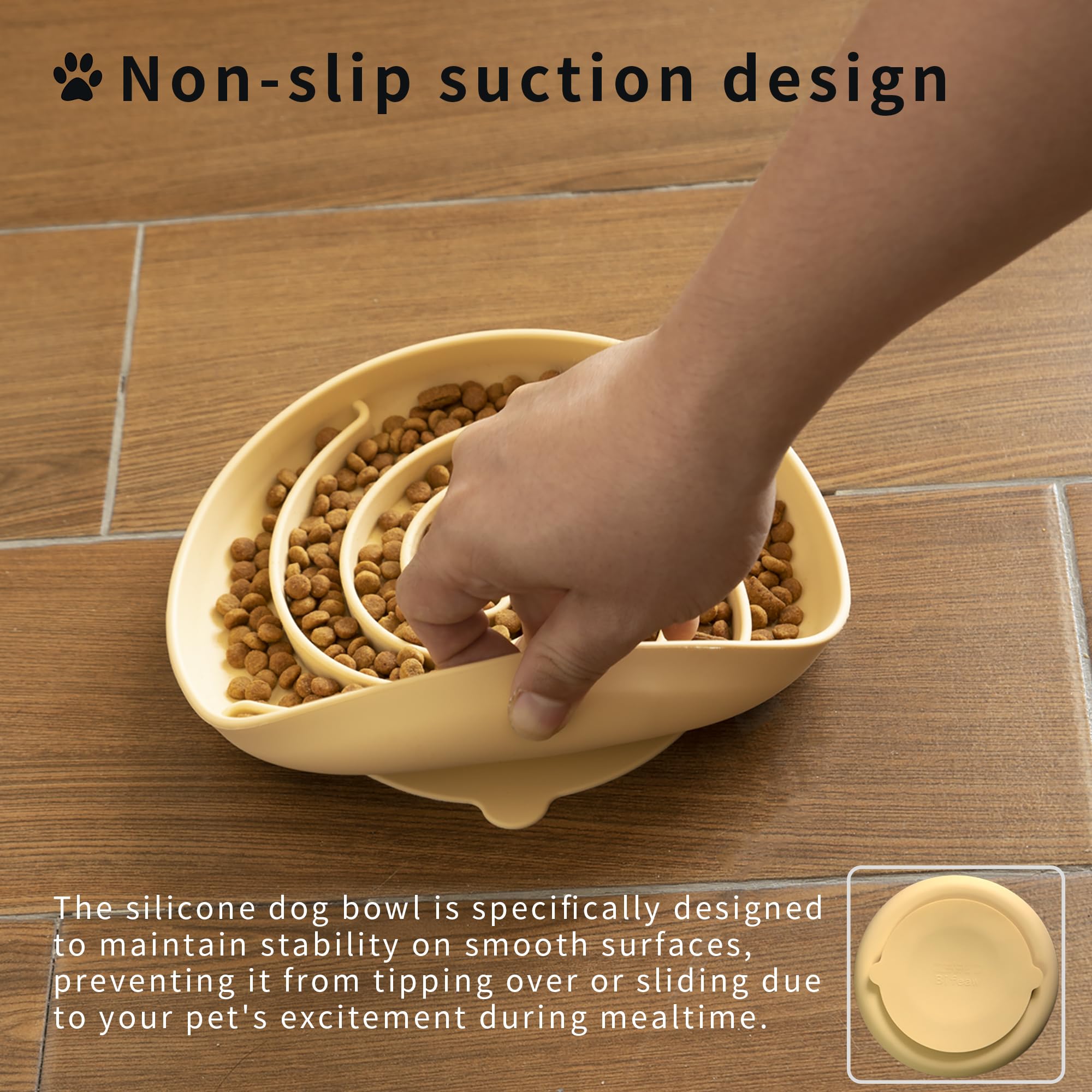 Bifeaw diseño puzzle para perro, estimula la mente durante la comida.