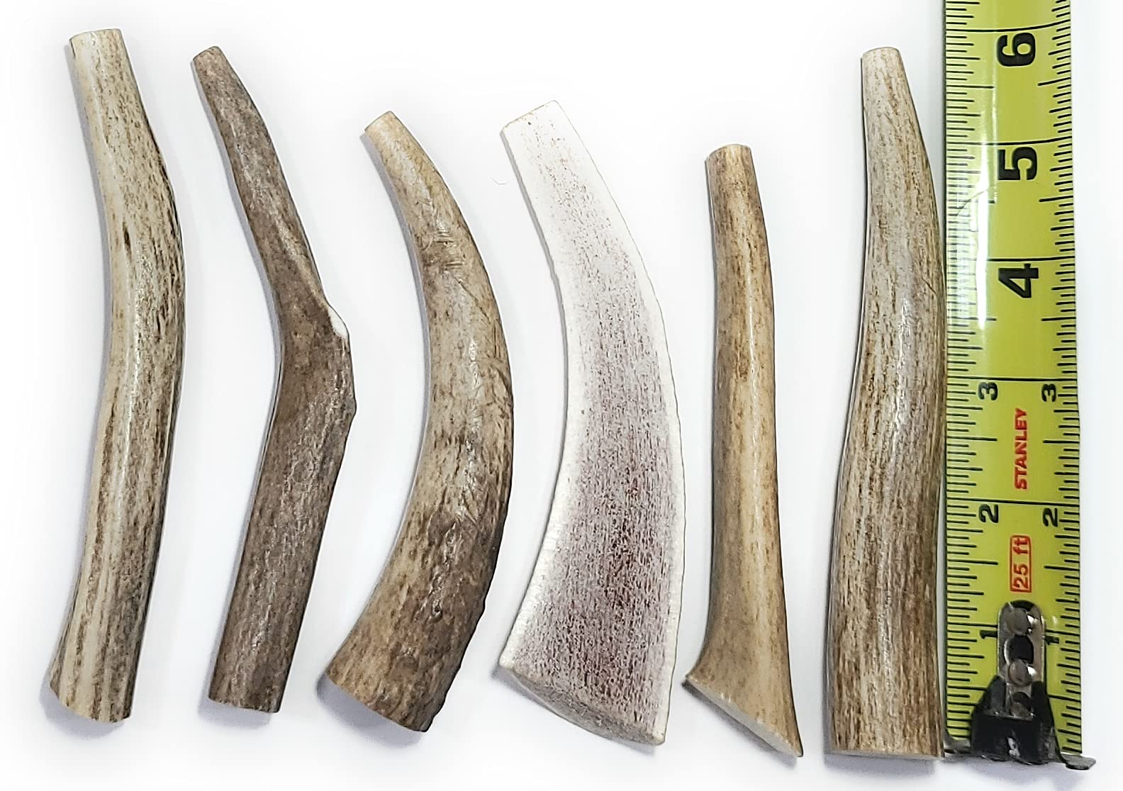 Big Dog Antler Chews: conjunto de 6 piezas para perros pequeños, masticación segura y duradera.