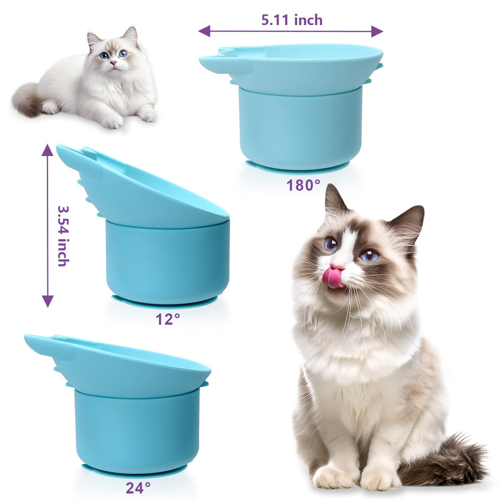 Bikabpet comedero con cara de gato añade encanto y facilita el acceso a la comida.