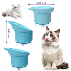 Bikabpet comedero con cara de gato añade encanto y facilita el acceso a la comida.