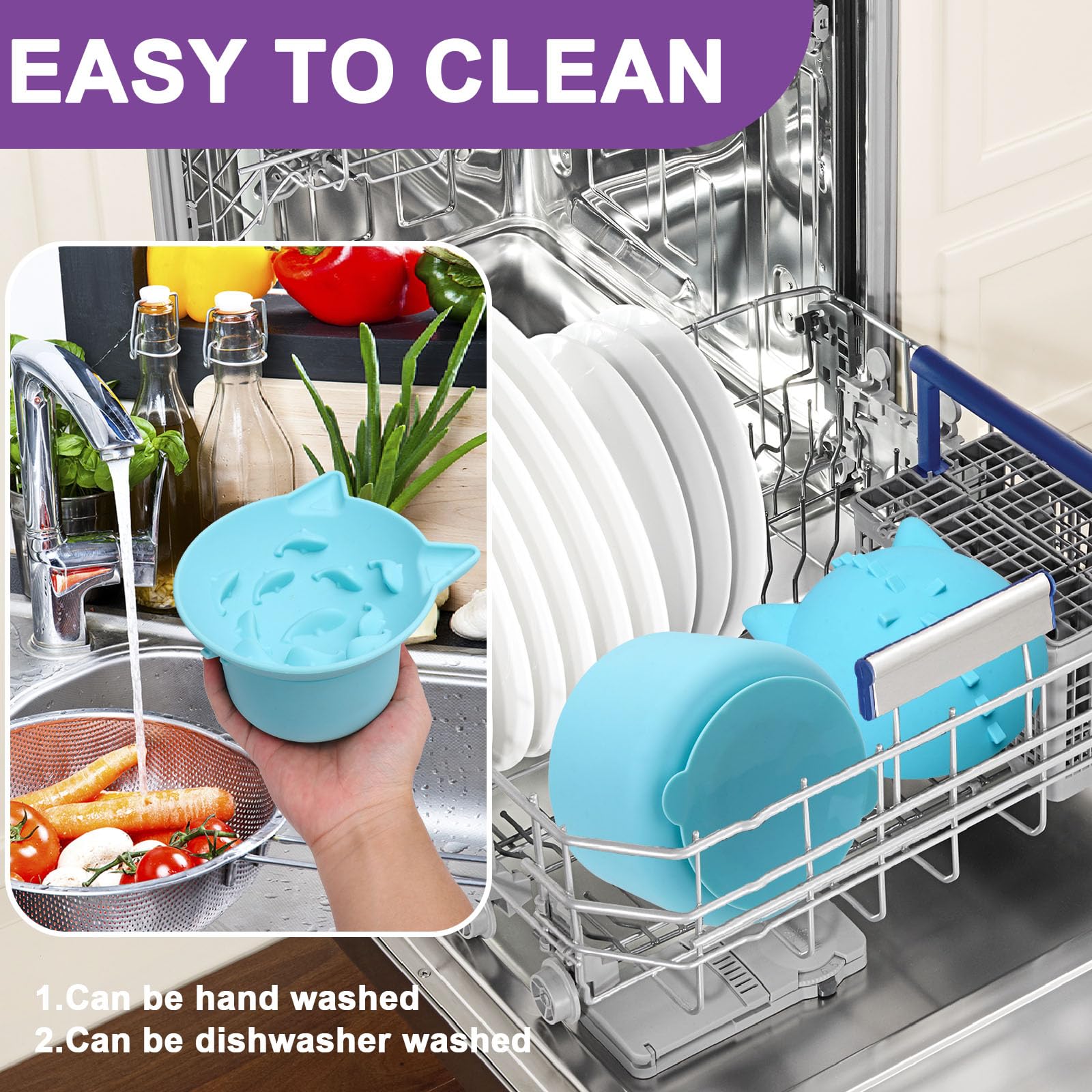 Bikabpet comedero con ventosa para fijar en superficies lisas durante las comidas.