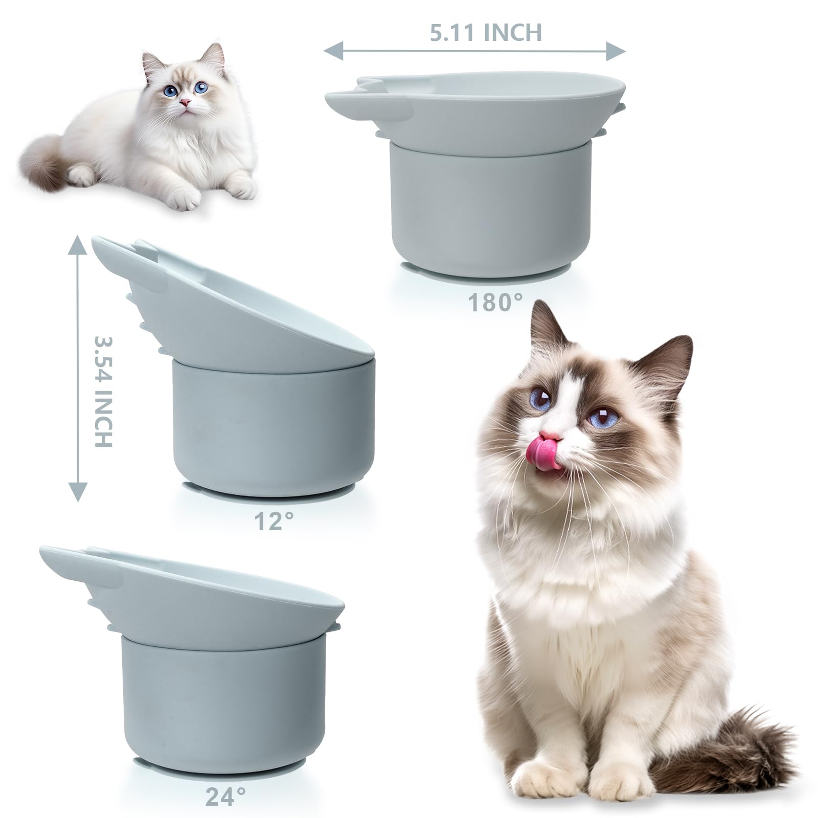 Bikabpet con carita de gato, diseño adorable que anima las comidas