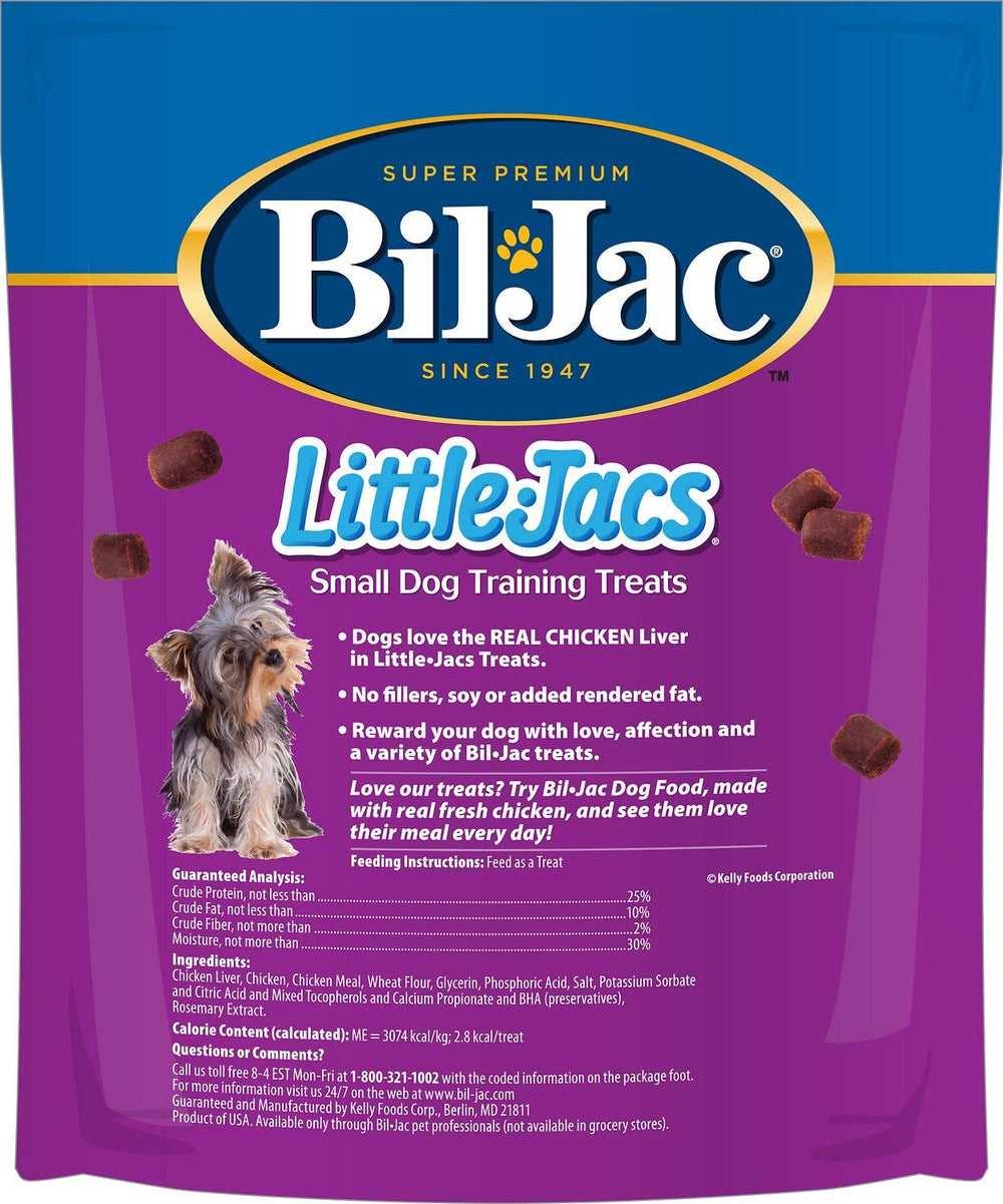 Bil-Jac Little Jacs: golosinas de pollo hígado con textura suave para premiar.