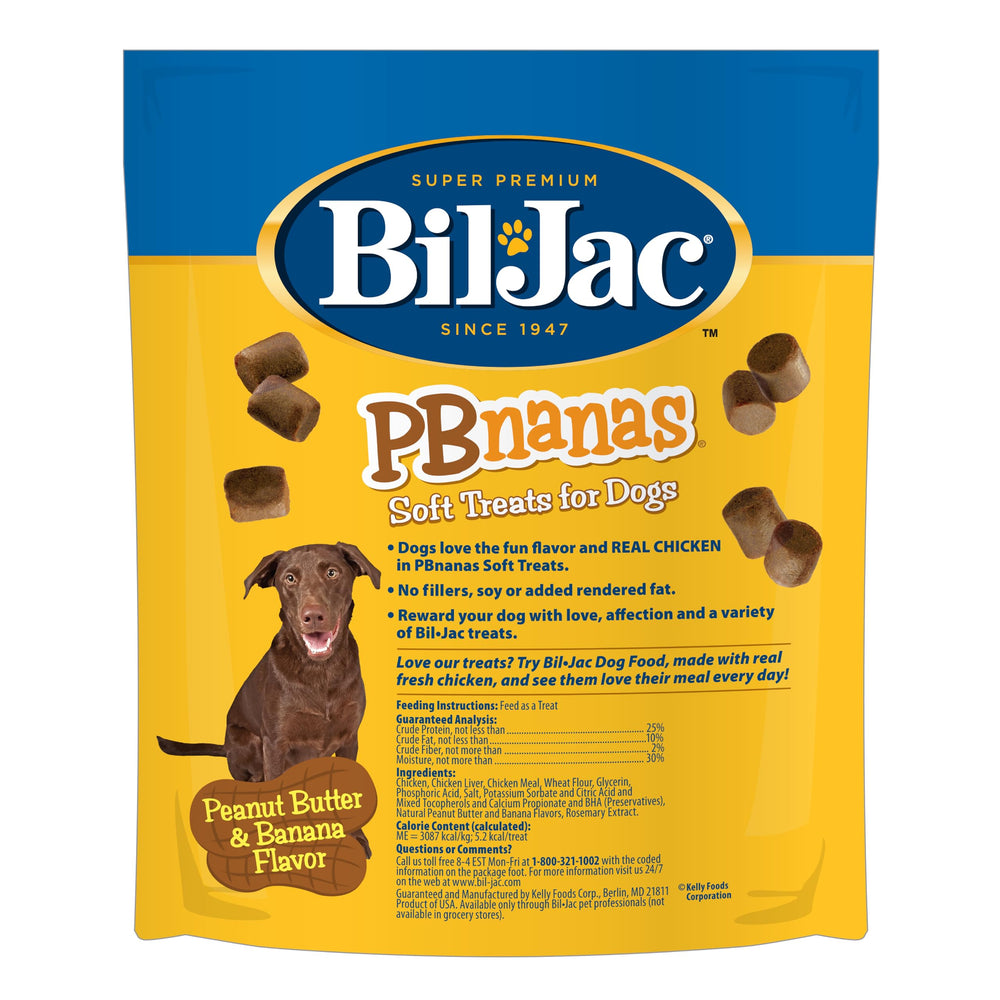 Detalle de la textura cremosa de Bil-Jac PB-Nanas para premiar al perro