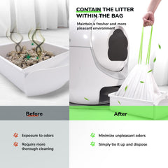 Bilibara bolsas para arena de gato, dispensación fácil gracias al formato de rollo.