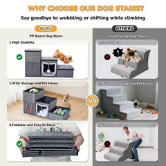 Bilibara escalera plegable para perros: almacenamiento compacto para casa.